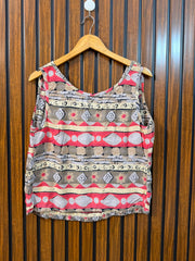 Chest 20  Lenght 21  Fabric cotton Women's Fashion Sleeveless Top