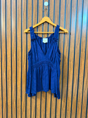 Chest 19  Lenght 26  Fabric linen Women's Smart Sleeveless Top