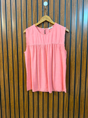 Chest 20  Lenght 25  Fabric linen Women's Comfort Sleeveless Top