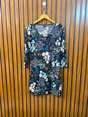 Chest 20  Lenght 33  Fabric Silk Jersey Casual Western Women's Long Top
