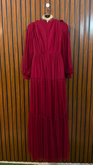 Chest 17  Length 57  Fabric Net Western Long Maxi for Women