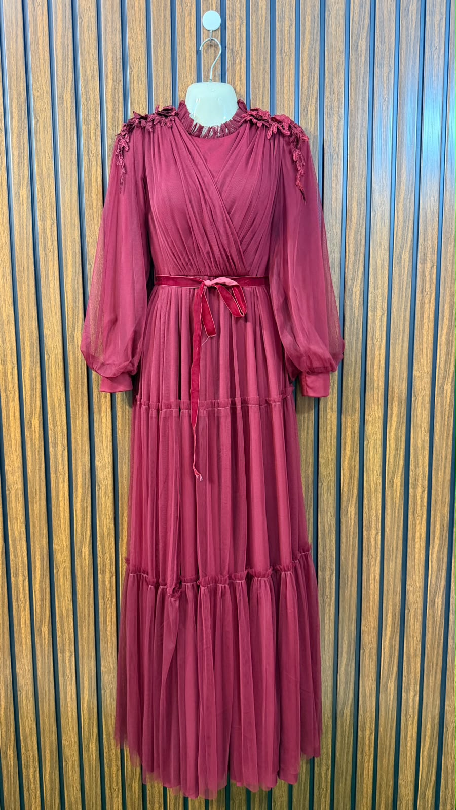 Chest 17  Length 57  Fabric Net Western Long Maxi for Women