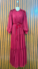 Chest 17  Length 57  Fabric Net Western Long Maxi for Women