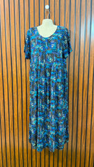 Chest 21  Lenght 50  Fabric rayon Women's Long Dress Collection