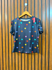 Chest 19  Length 20 Western Women's Basic T-Shirt