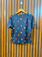 Chest 19  Length 20 Western Women's Basic T-Shirt