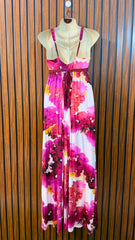 Chest 20  Length 52  Fabric Silk Jersey Branded Women's Long Maxi Dress
