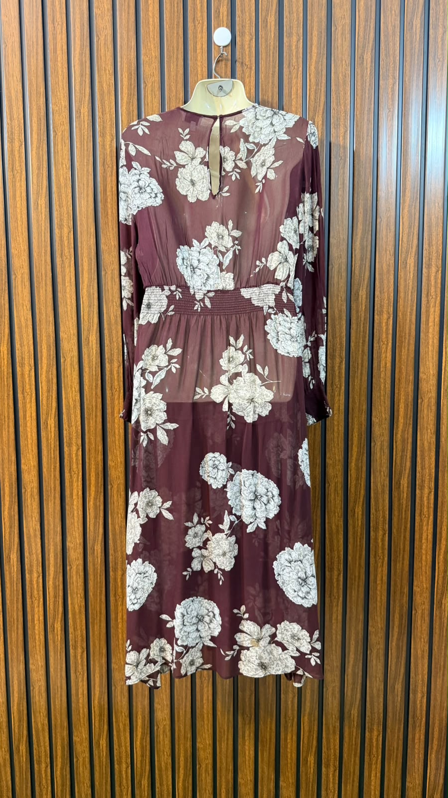 Chest 19  Length 45  Fabric Chiffon Women's Modern Maxi Dress
