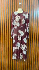 Chest 19  Length 45  Fabric Chiffon Women's Modern Maxi Dress