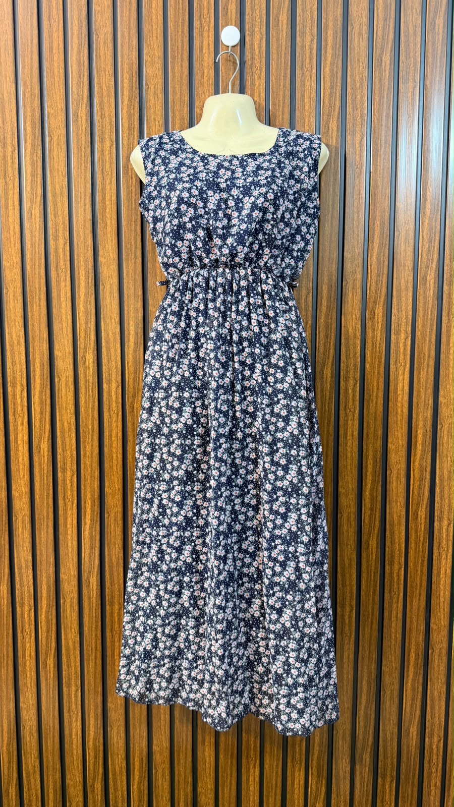 Chest 19  Length 46  Fabric Chiffon Women's Everyday Maxi Dress