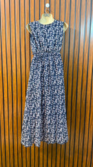 Chest 19  Length 46  Fabric Chiffon Women's Everyday Maxi Dress