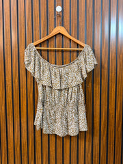 Chest 20  Length 19  Fabric Linen Western Branded Women's Half Sleeve Top