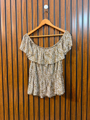 Chest 20  Length 19  Fabric Linen Western Branded Women's Half Sleeve Top