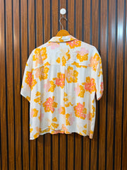 Chest 20  Length 22  Fabric Linen Women's Casual Half Sleeve Top
