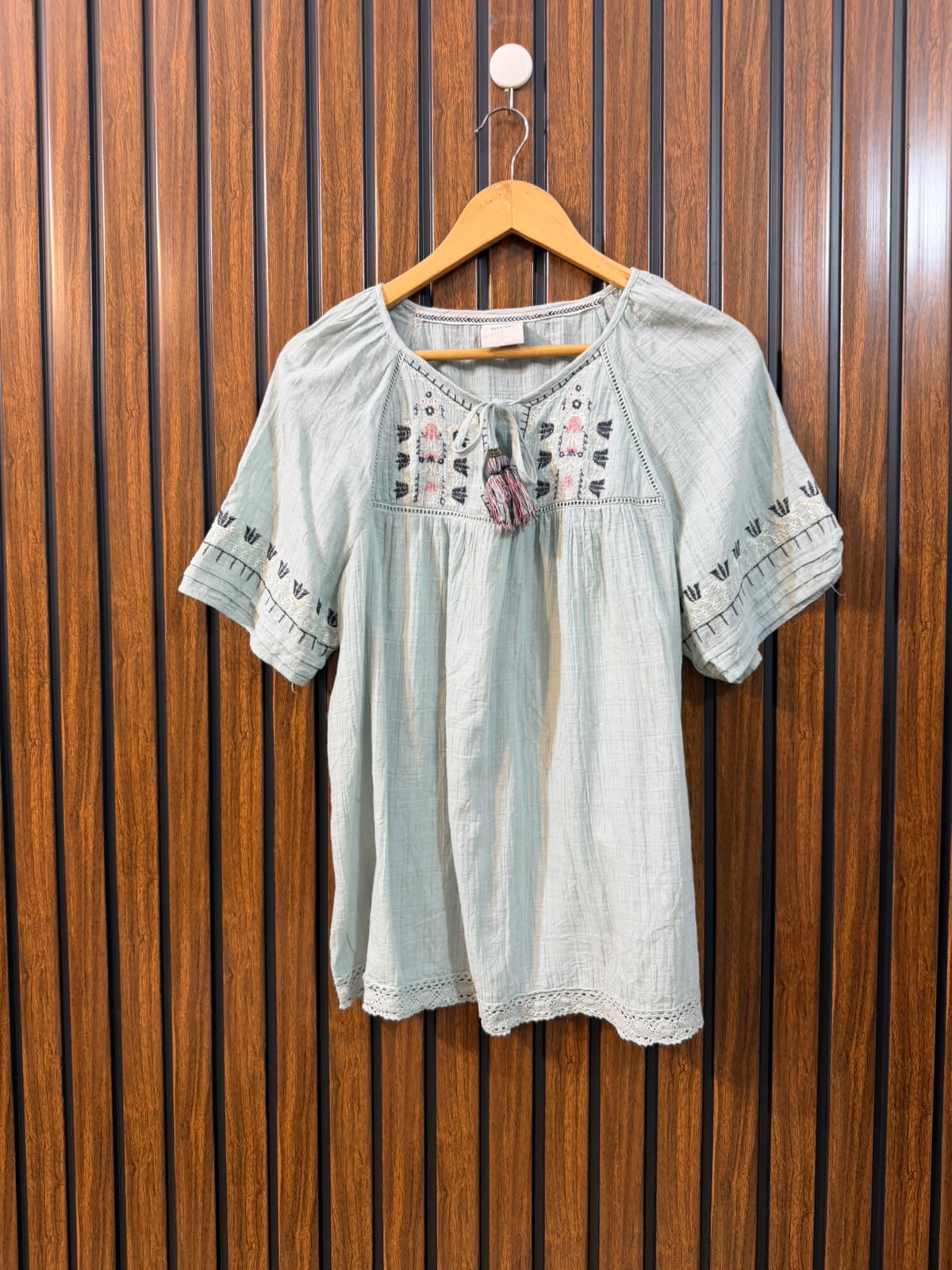 Chest 20  Length 24  Fabric Cotton Women's Everyday Half Sleeve Top