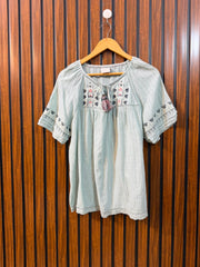 Chest 20  Length 24  Fabric Cotton Women's Everyday Half Sleeve Top