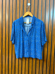 Chest 21  Length 21  Fabric Linen Women's Elegant Half Sleeve Top