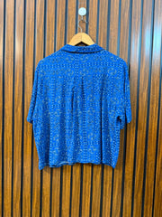 Chest 21  Length 21  Fabric Linen Women's Elegant Half Sleeve Top