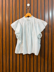 Chest 20  Length 19  Fabric Cotton Women's Trendy Half Sleeve Top