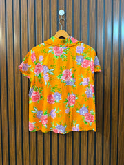 Chest 20  Length 22.5  Fabric Cotton Women's Stylish Half Sleeve Top
