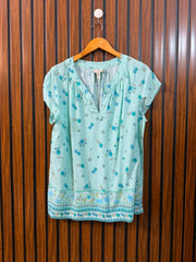 Chest 21  Length 25.5  Fabric Cotton Silk Women's Exclusive Half Sleeve Top