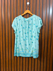Chest 21  Length 25.5  Fabric Cotton Silk Women's Exclusive Half Sleeve Top