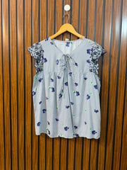Chest 20  Length 25  Fabric Linen Branded Women's Fashion Top