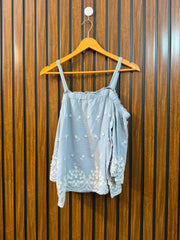 Chest 18  Length 21  Fabric Linen Women's New Arrival Top