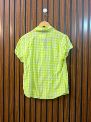 Chest 18  Length 22  Fabric Cotton Western Ladies Half Sleeve Top
