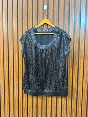 Chest 20  Length 25  Fabric Chiffon Women's Latest Half Sleeve Top