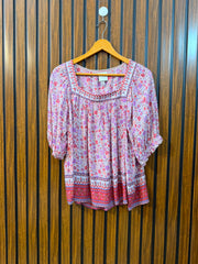 Chest 19  Length 23  Fabric Linen Women's Fashion Wear Top