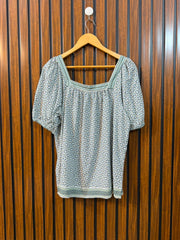 Chest 20  Length 24  Fabric Linen Women's Trend Wear Top