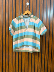 Chest 20   Length 18  Fabric Cotton Silk Women's Western Fashion Top