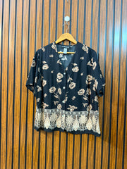 Chest 23   Length 24  Fabric Linen Women's Beautiful Half Sleeve Top