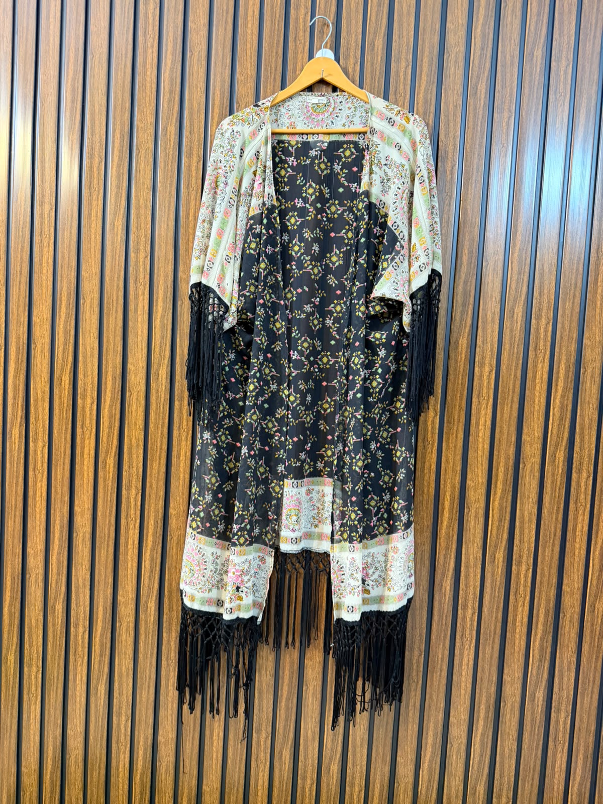 Chest Xl  Length 45  Fabric Chiffon Women's Long Shrug by Western Brand
