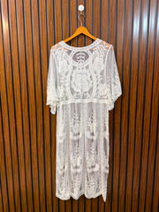 Chest 21  Length 35  Fabric Net Fashion Women's Long Top