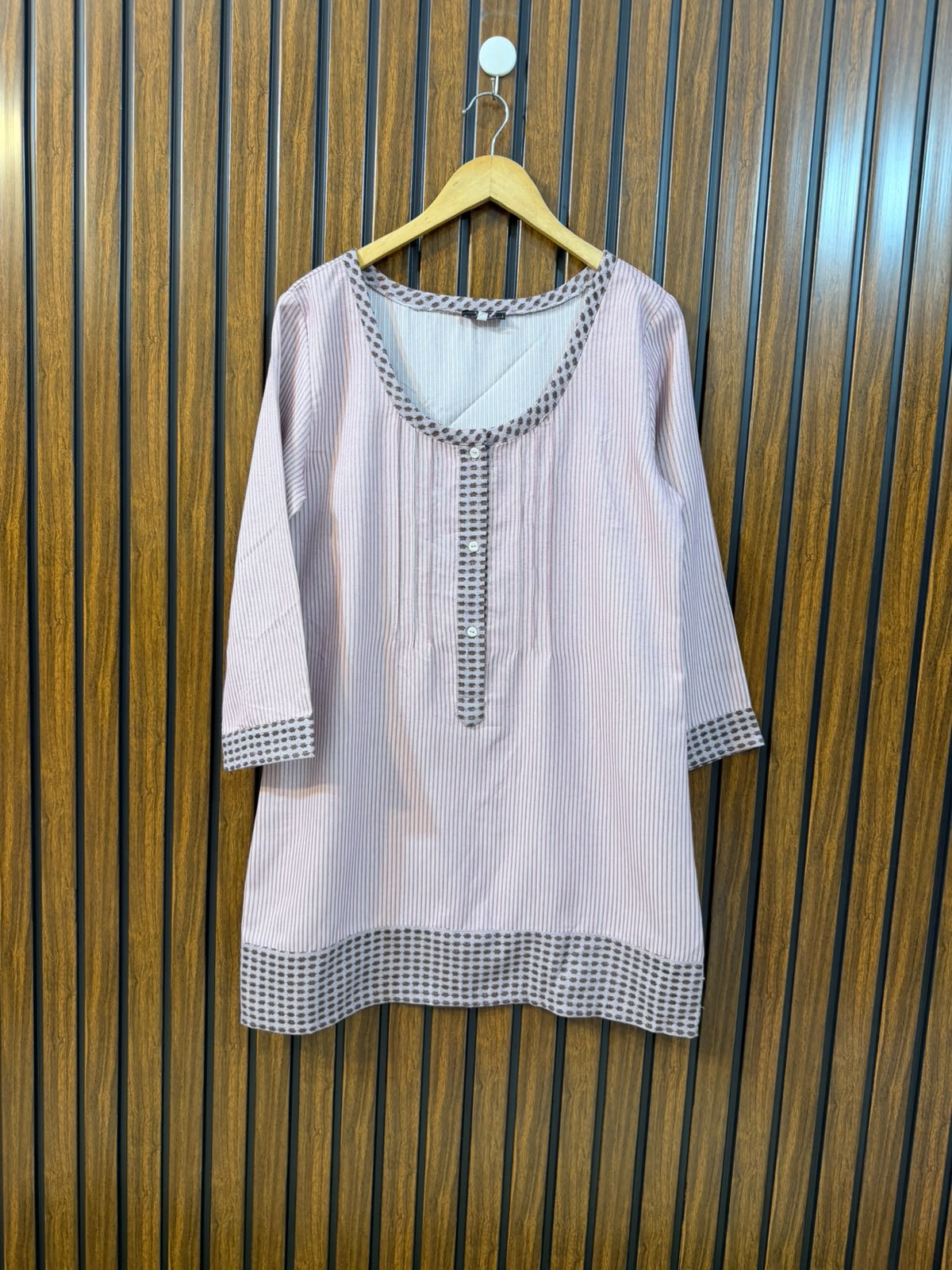 Chest 18.5  Length 32  Fabric Cotton Silk Women's Premium Long Top