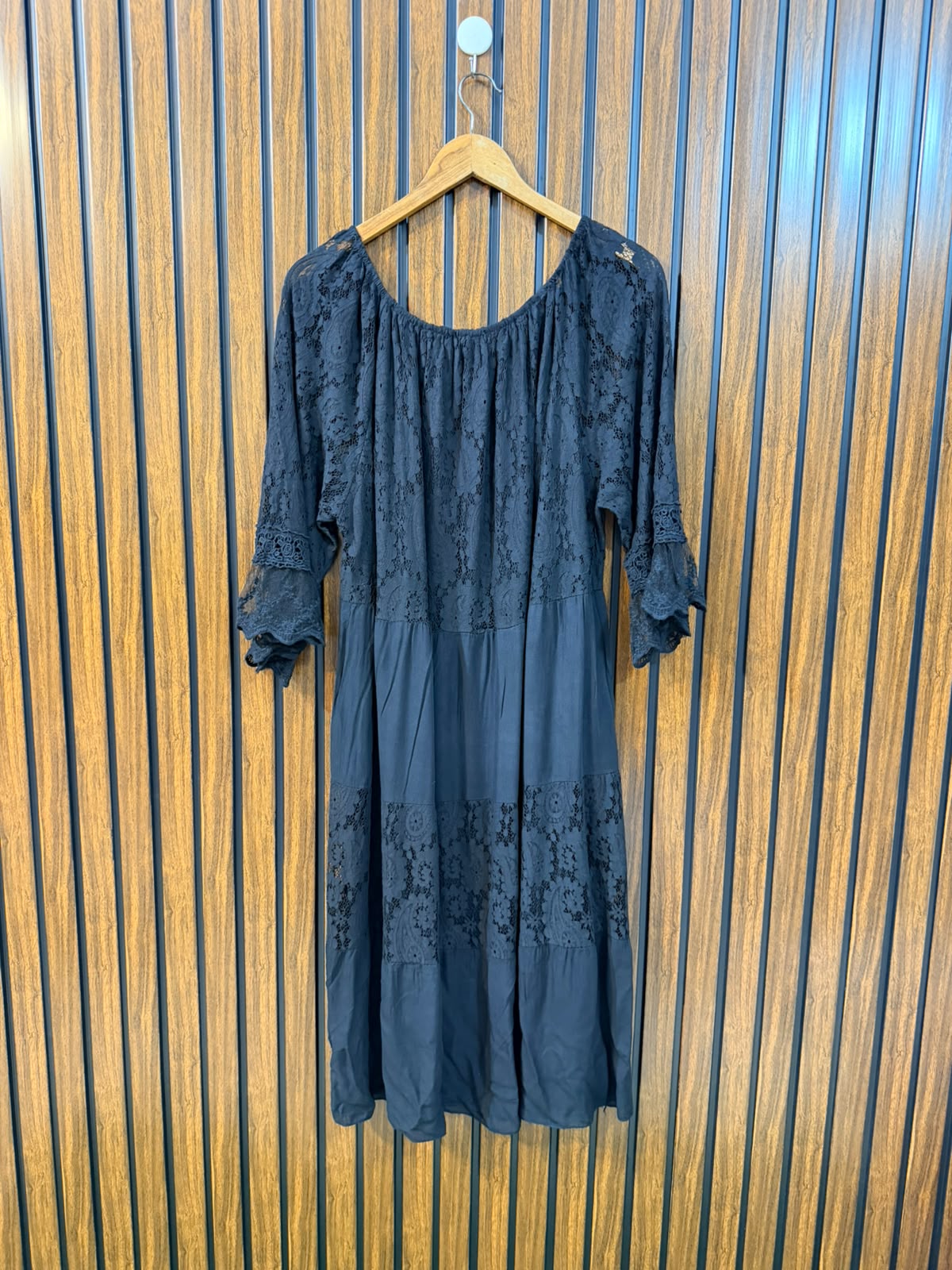 Chest 23  Length 39  Fabric Net And Cotton Branded Long Top for Ladies