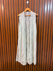 Chest Large  Length 44  Fabric Net Women's Long Shrug Outfit