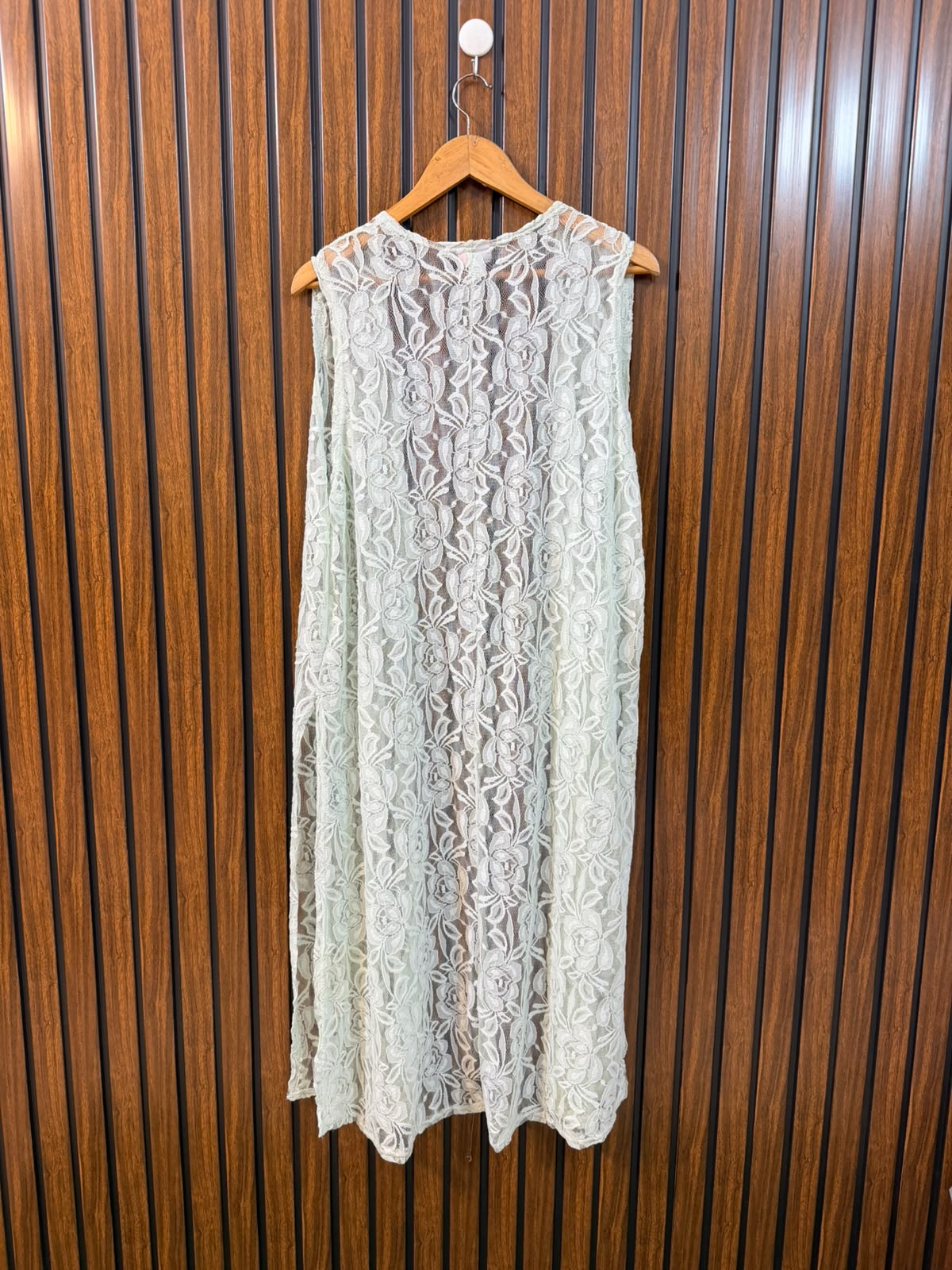 Chest Large  Length 44  Fabric Net Women's Long Shrug Outfit
