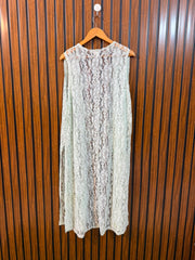 Chest Large  Length 44  Fabric Net Women's Long Shrug Outfit