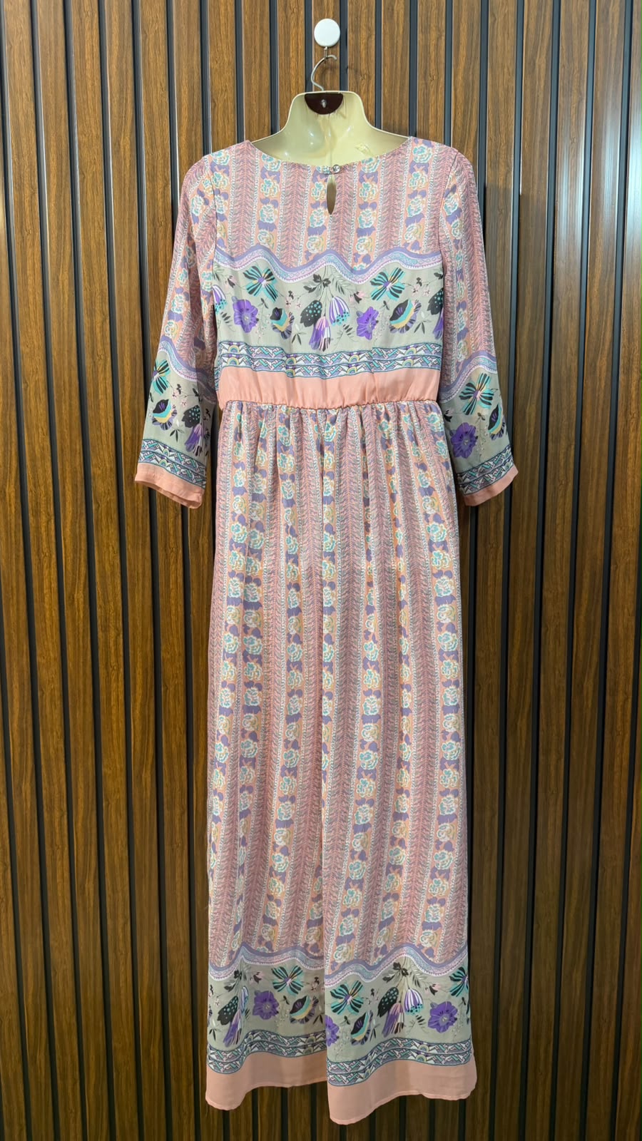 Chest 16  Length 55  Fabric Chiffon Western Wear Women's Long Maxi