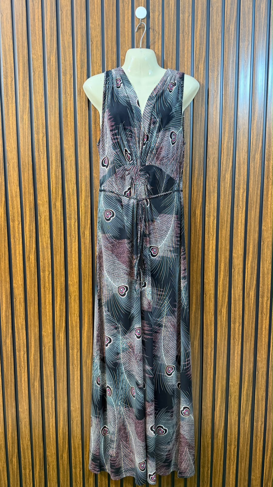 Chest 20  Length 61  Fabric Silk Jersey Branded Ladies Long Maxi