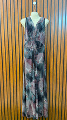Chest 20  Length 61  Fabric Silk Jersey Branded Ladies Long Maxi
