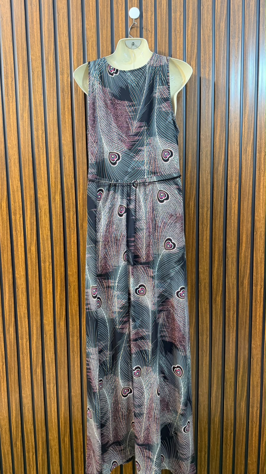 Chest 20  Length 61  Fabric Silk Jersey Branded Ladies Long Maxi