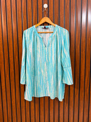 Chest 22  Length 27  Fabric Linen Classic Western Women's Full Sleeve Top