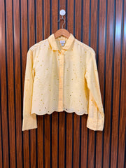 Chest 17  Length 18  Fabric Cotton Modern Western Women's Full Sleeve Top