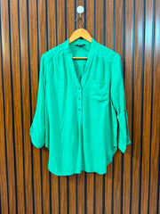 Chest 18  Length 27  Fabric Linen Everyday Western Branded Women's Full Sleeve Top