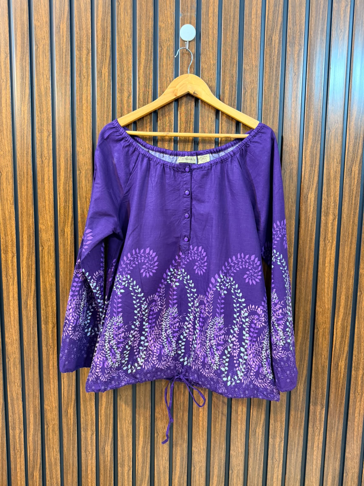 Chest 20  Length 22  Fabric Cotton Silk Smart Western Women's Full Sleeve Top