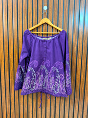 Chest 20  Length 22  Fabric Cotton Silk Smart Western Women's Full Sleeve Top
